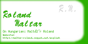 roland maltar business card